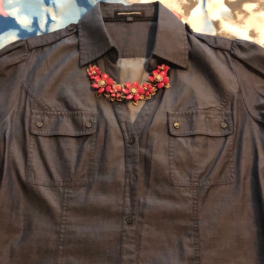 Express Design Studio L jean style button down